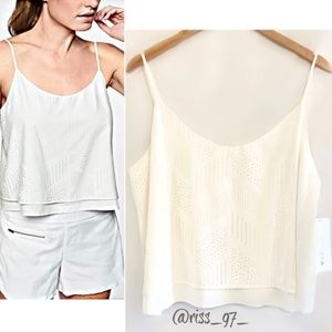 ATHLETA Perforated Cami, FWS XL Sea Salt White